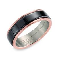 Pánský titanový prsten s keramikou 0132-04