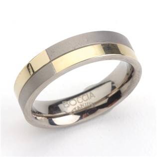Pánský titanový prsten se zlacením BOCCIA® 0101-10