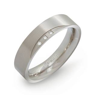 Pánský titanový snubní prsten s diamanty 0138-02