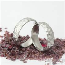 Ručně kované ocelové prsteny Marro - pár