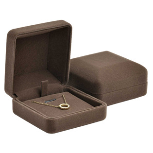 Semišová dárková krabička na přívěšek/náhrdelník