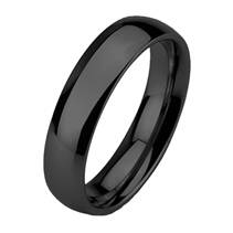 Snubní prsten wolfram, černé, šíře 6 mm, vel. 54