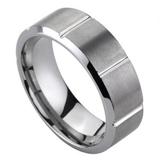 Snubní prsten wolfram, šíře 6 mm, vel. 57