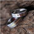 Snubní ocelové prsteny damasteel Golden Line FOTO2