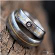 Snubní ocelové prsteny damasteel Golden Line FOTO5