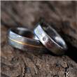 Snubní ocelové prsteny damasteel Golden Line FOTO6