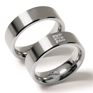 Titanové snubní  prsteny BOCCIA® 0101-13 - pár