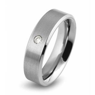 Titanový prsten s diamantem BOCCIA® 0101-0561, vel. 61