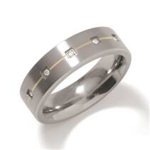 Titanový prsten s diamanty BOCCIA® 0101-1948, vel. 48