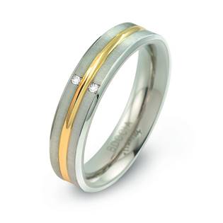Titanový snubní prsten s diamanty 0144-01