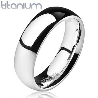 TT1025 Dámský snubní prsten titan, šíře 6 mm
