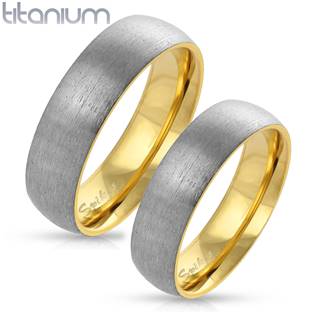 TT1040 Snubní prsteny z titanu - pár