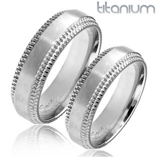TT1044 Titanové snubní prsteny - pár